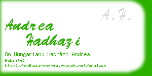 andrea hadhazi business card